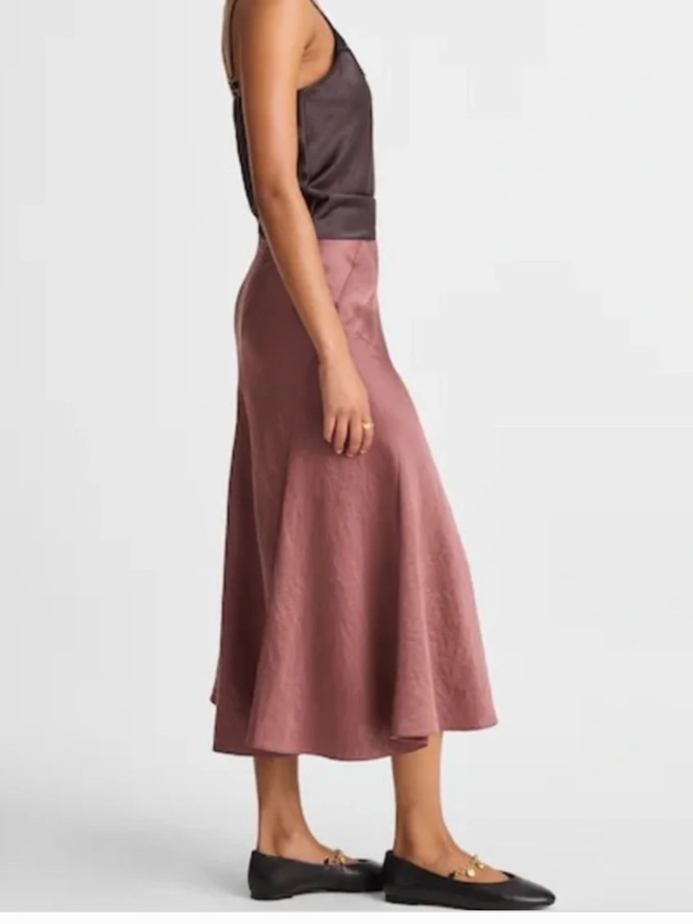 Madewell Satin Midi Slip Skirt